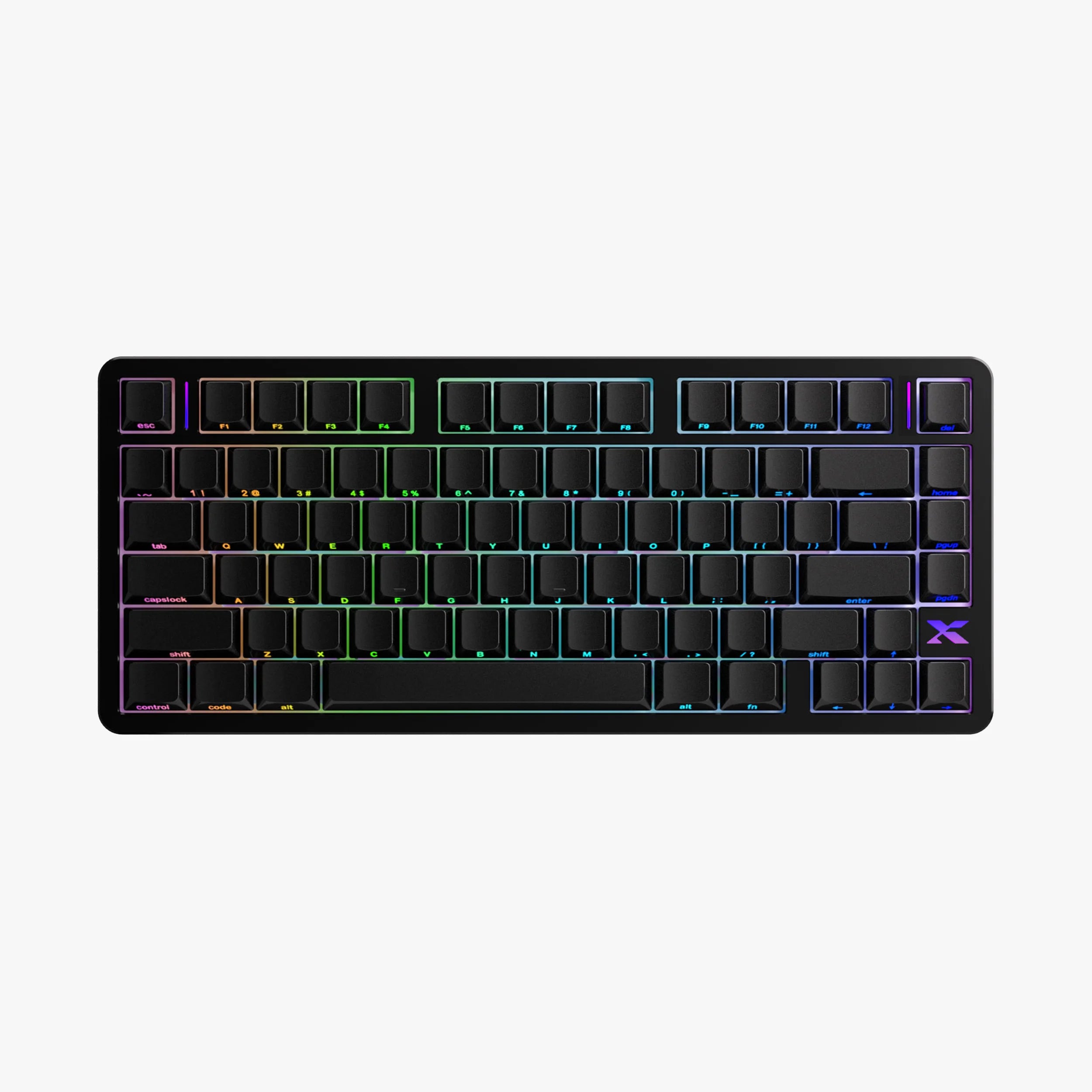 XVX L75 Air Low-Profile Wireless RGB Mechanical Keyboard with Backlit Keycap 75% Ultra Thin Low Profile Keyboard Black/White
