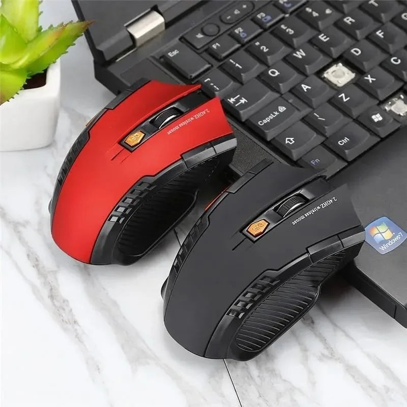 2.4GHz Wireless Optical Game Mouse for PC Laptop Computer USB Receiver Mini Portable Mouse Mice