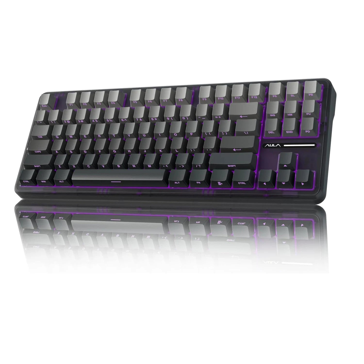 AULA F87 Pro Wireless Mechanical Keyboard Tri-Mode BT5.0/2.4G/USB-C Hot Swap PBT Side Print Keycaps Pre-lubed RGB Gaming Keyboar