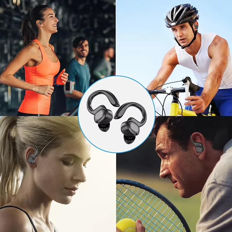 Original Sports Wireless Headphones Bluetooth 5.3 Over Ear Buds with Earhooks Waterproof Sports Earphones Running In-Ear Headset