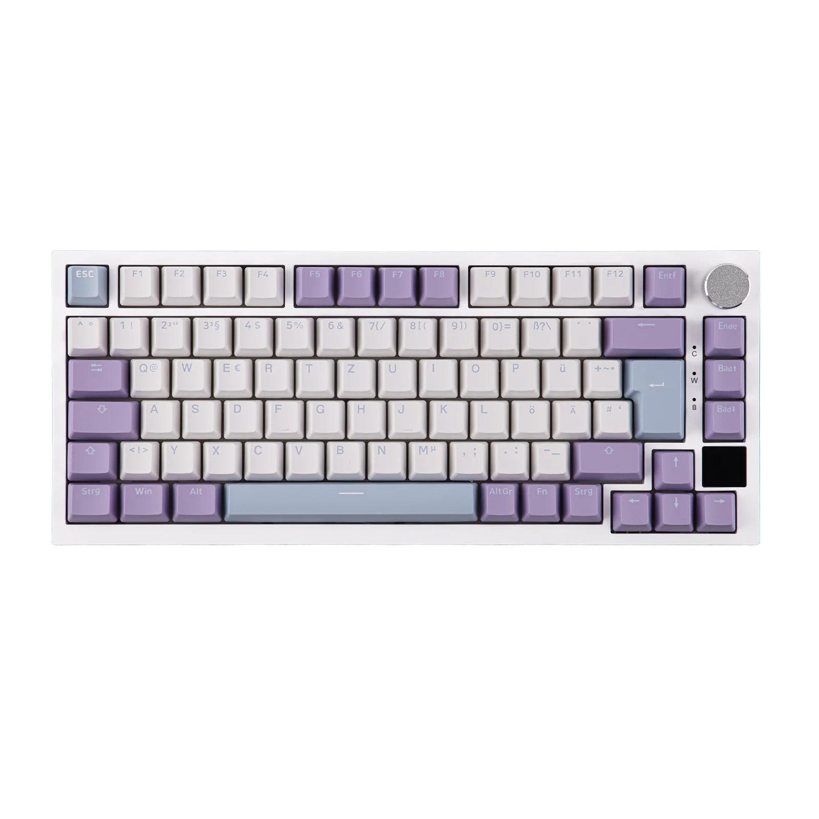 ISO-DE Layout AJAZZ AK820 PRO 75% QWERTZ German Layout Mechanical Keyboard Tri-Modes Wireless Keyboard with TFT Screen NKRO RGB