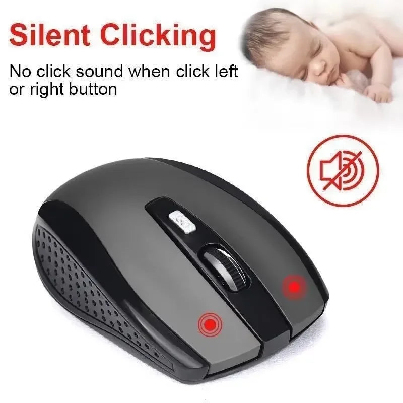 Portable 2.4G Wireless Mouse Optical 6 Buttons 1200DPI Mice For Computer PC Laptop Game Mouse