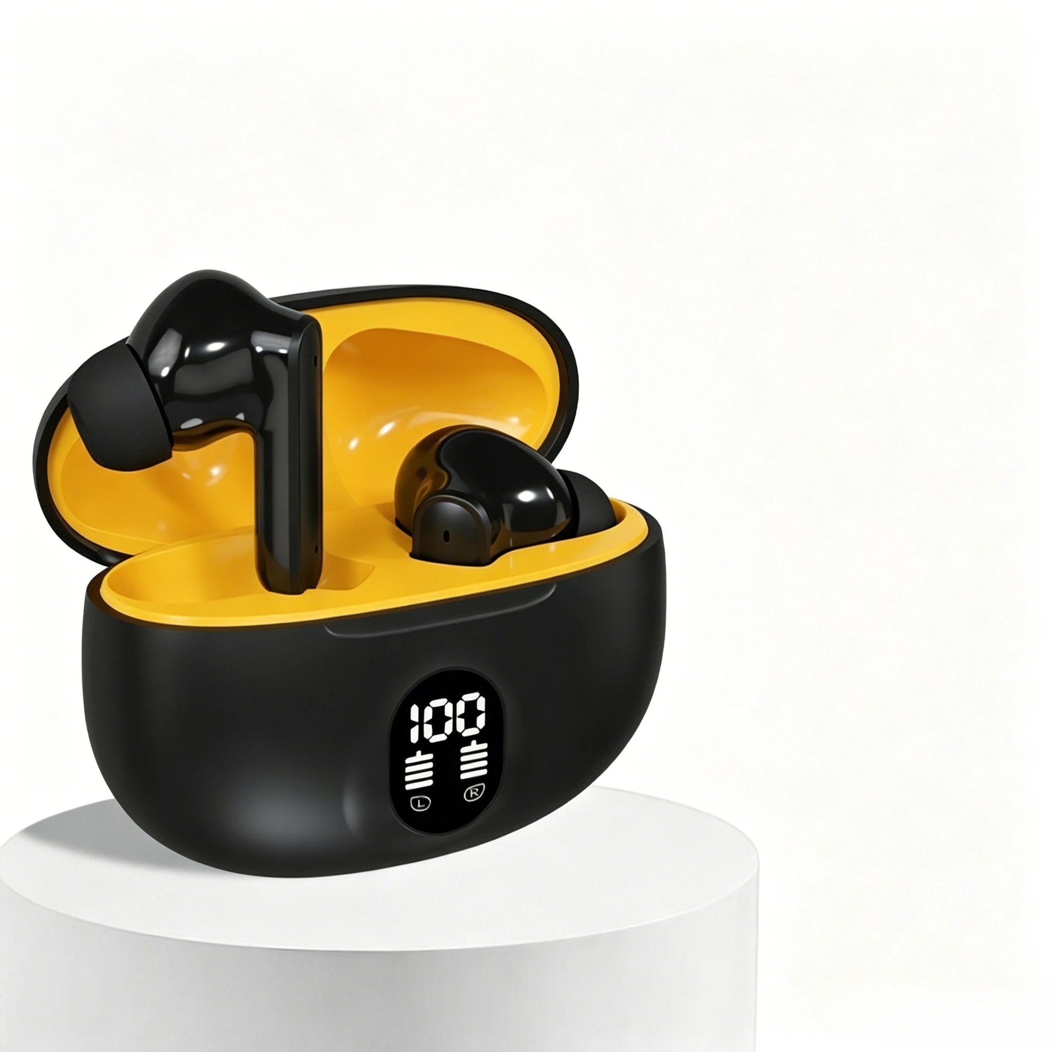 Slim Mini Bluetooth Earphones with Noise Reduction Long-Lasting Battery Built-in Microphone for Hands-Free Calls Music Enjoyment