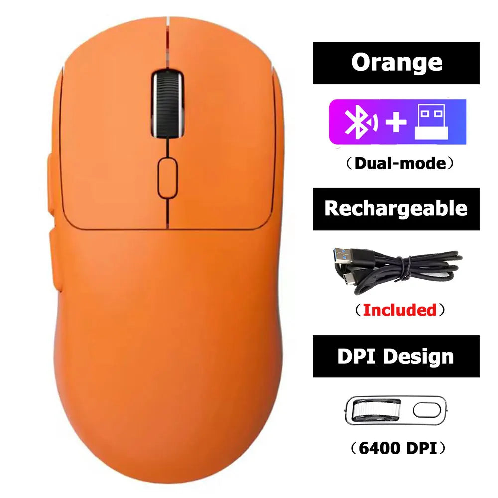 Portable Rechargeable Wireless Mouse Bluetooth/2.4G Dual-Mode Gaming Mice 4 Colors Silent Gamer Mice for PC ipad Computer Mice