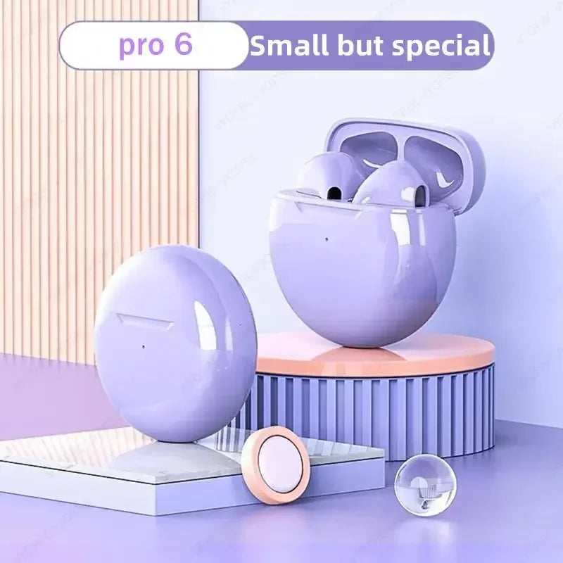 Pro 6 TWS Wireless Headphones with Mic Fone Bluetooth Earphones Sport Earbuds Running Pro6 Headset