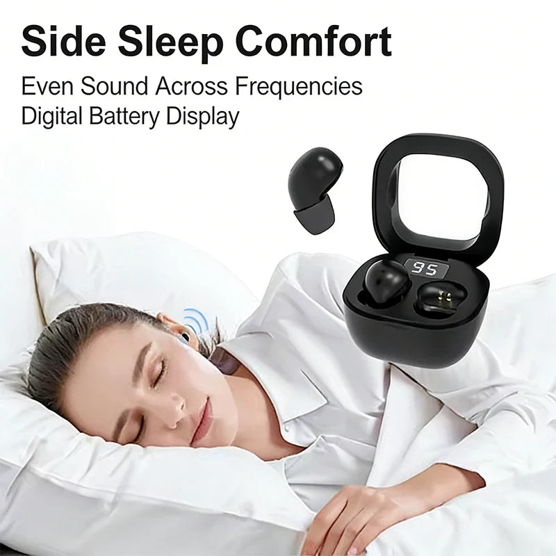 Mini Sleep Stereo HD Bass High Sound Quality Earphone Small In-ear Wireless Bluetooth Earbud Work Game Sport Invisible Headphone