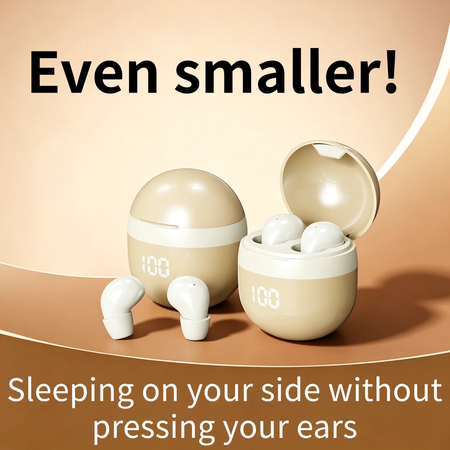 Small Wireless Bluetooth Headphones, Side Sleeping Not Pressing Ear And Sports Invisible In Ear Noise Cancelling Earphones, Low Latency, Long Battery Life HiFi Bass 6D Sound Effect Sleep Earbuds For Android IOS, Surprise Birt