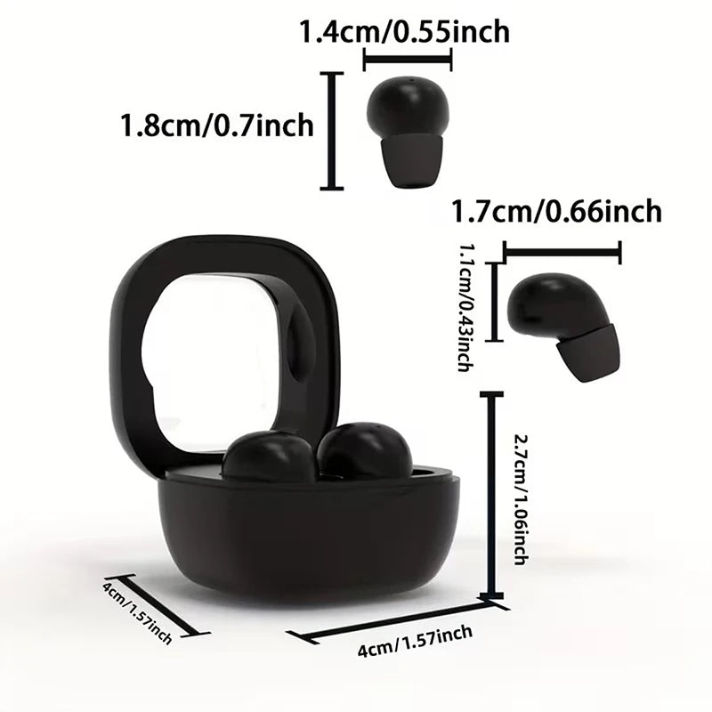 Mini Sleep Stereo HD Bass High Sound Quality Earphone Small In-ear Wireless Bluetooth Earbud Work Game Sport Invisible Headphone