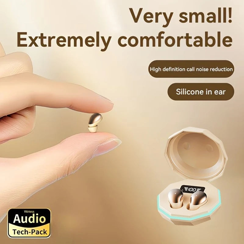 New In-ear Mini Sleep Wireless Bluetooth Headphone TWS Headsets With Mic Stereo Sport Game Earphone Long Standby HD Call Earbuds