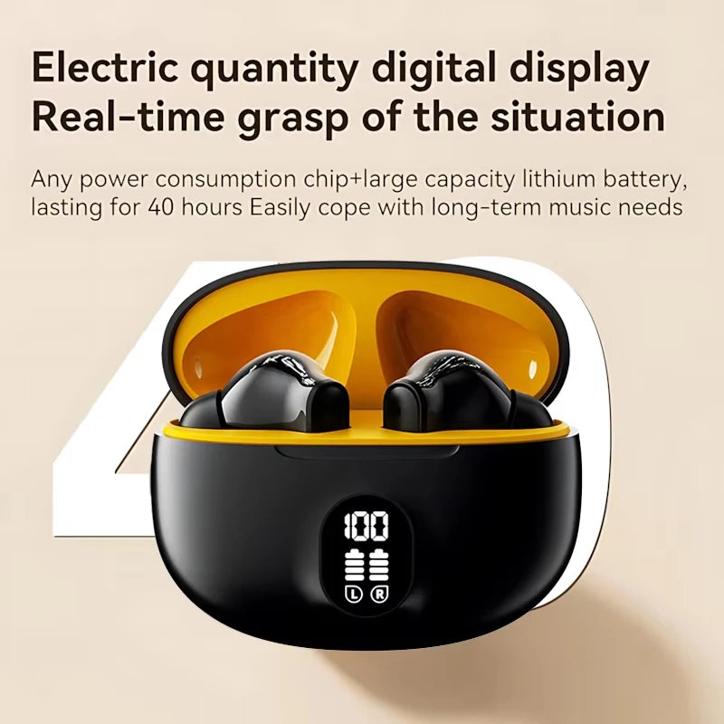 Slim Mini Bluetooth Earphones with Noise Reduction Long-Lasting Battery Built-in Microphone for Hands-Free Calls Music Enjoyment