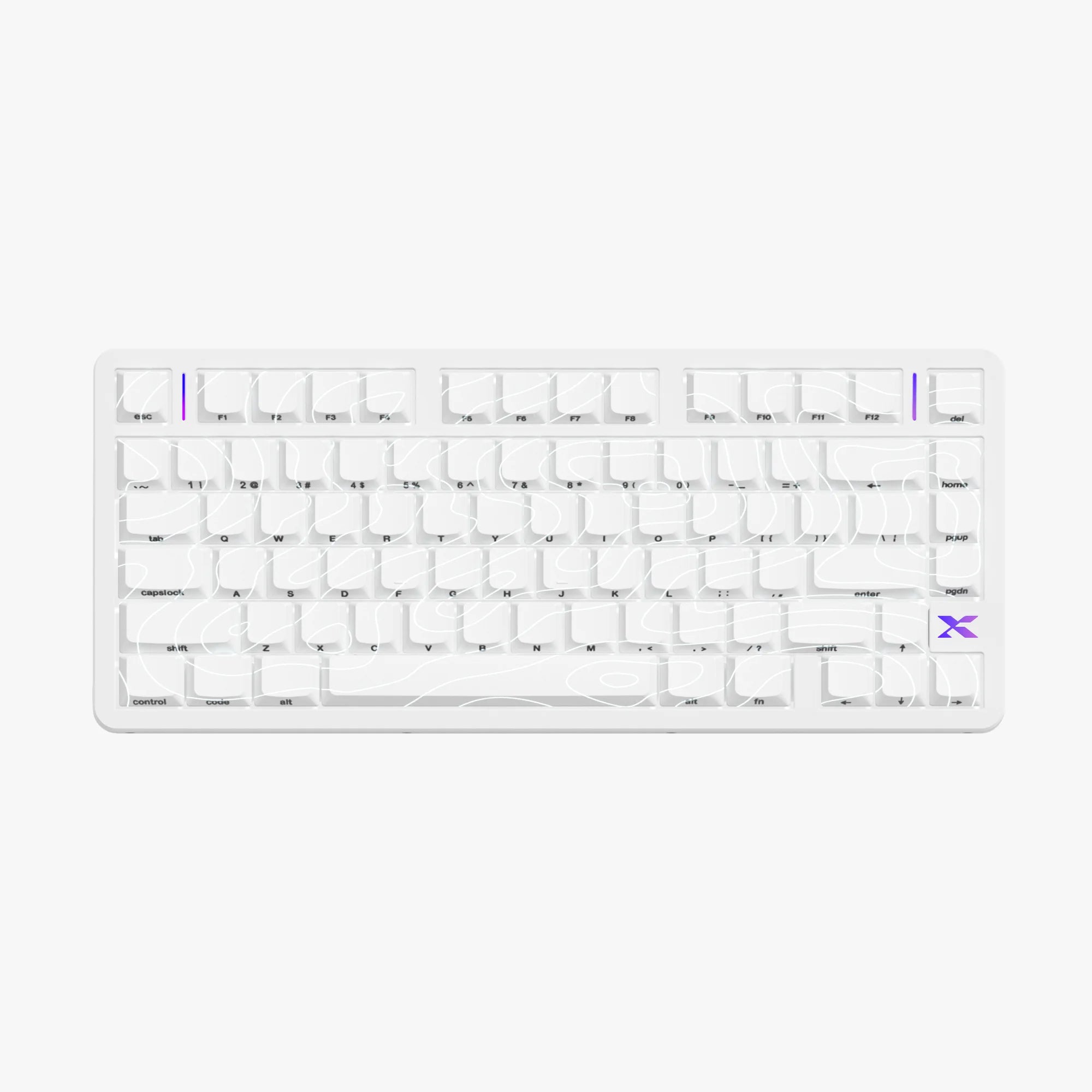 XVX L75 Air Low-Profile Wireless RGB Mechanical Keyboard with Backlit Keycap 75% Ultra Thin Low Profile Keyboard Black/White