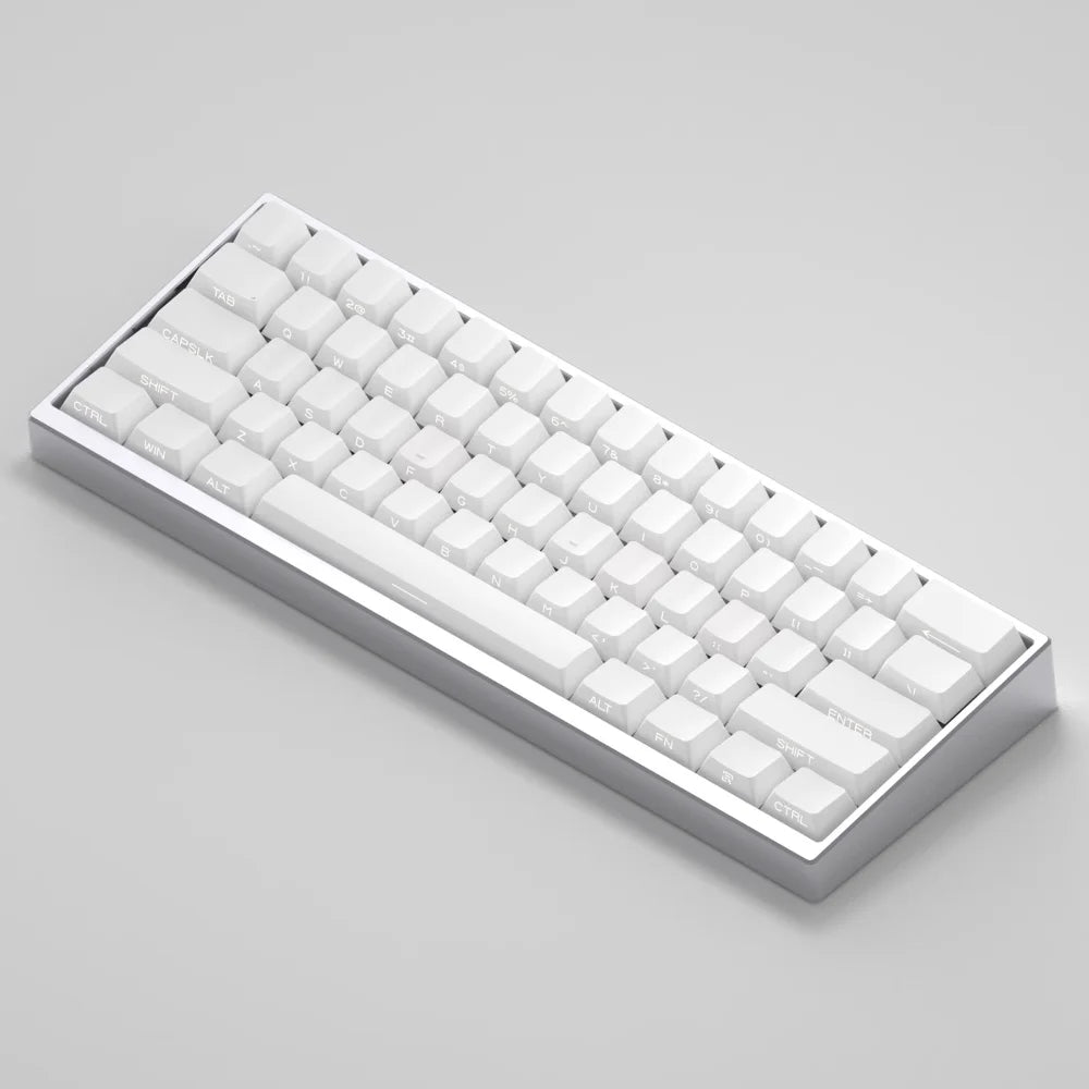 Black Side Engraved Translucent Keycap PBT 130 Key OEM Keyboard Keychain Compatible with 61/75/87/104/108 Mechanical Keyboards