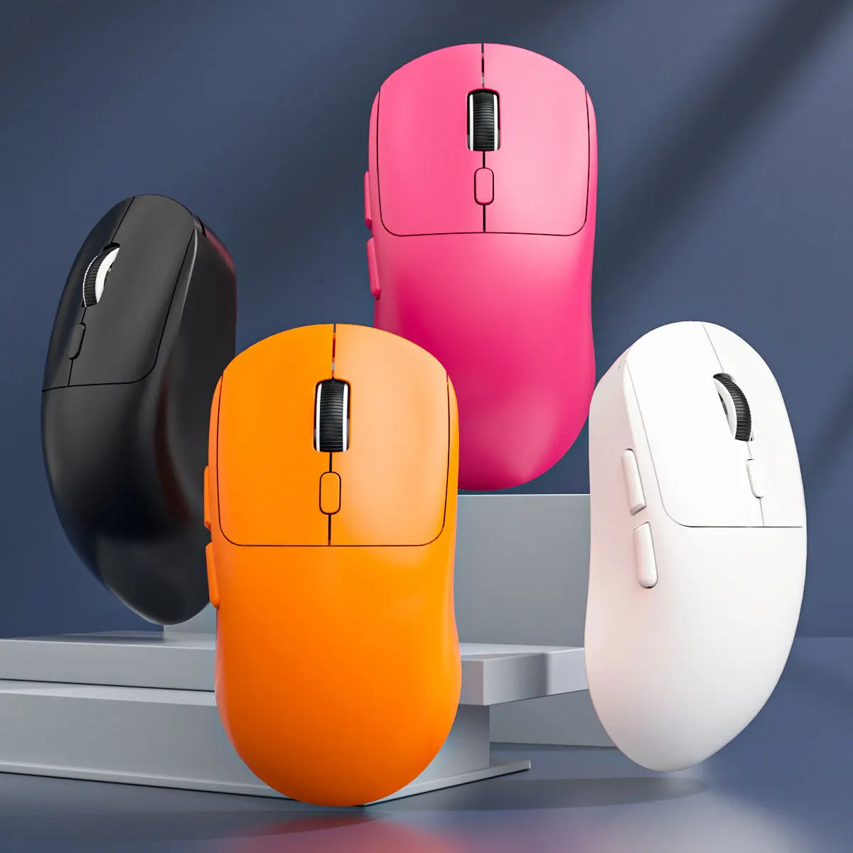 Portable Rechargeable Wireless Mouse Bluetooth/2.4G Dual-Mode Gaming Mice 4 Colors Silent Gamer Mice for PC ipad Computer Mice