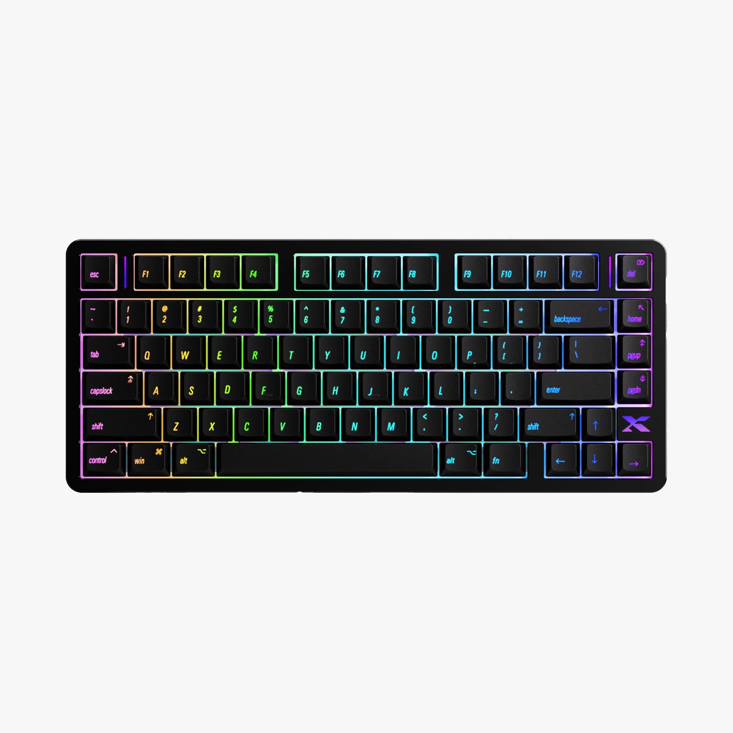 XVX L75 Air Low-Profile Wireless RGB Mechanical Keyboard with Backlit Keycap 75% Ultra Thin Low Profile Keyboard Black/White